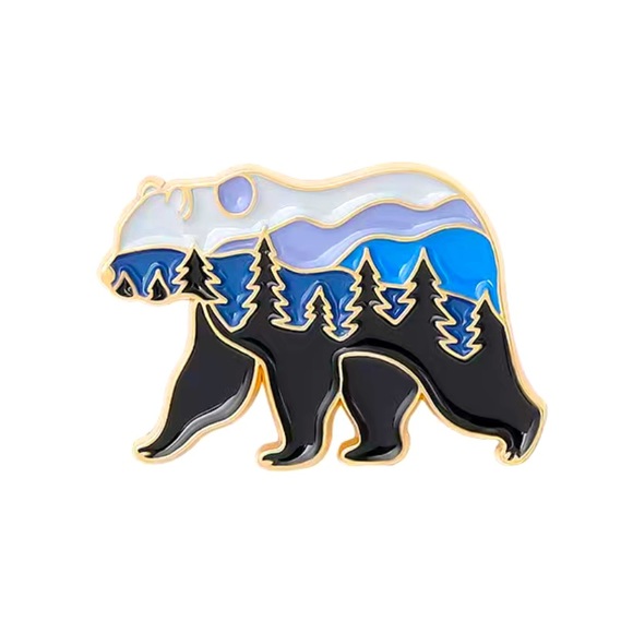 Accessories - Scenic Grizzly Bear Pin (Brand New!)
